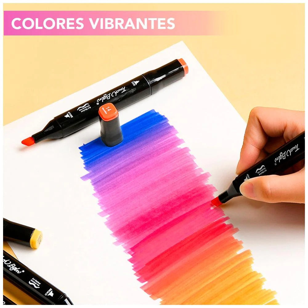 Plumones Touch Doble Punta 168 Unidades