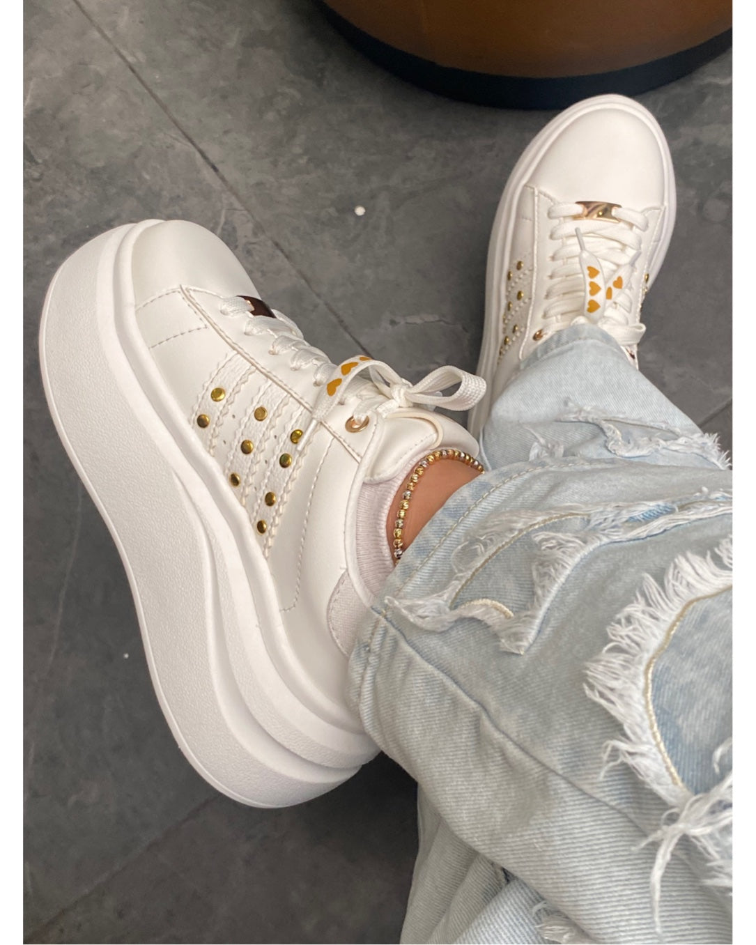 TENIS CHUNKY BLANCOS DAMA