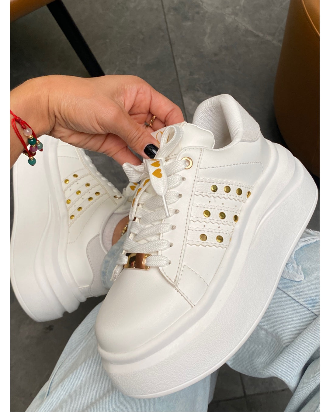 TENIS CHUNKY BLANCOS DAMA